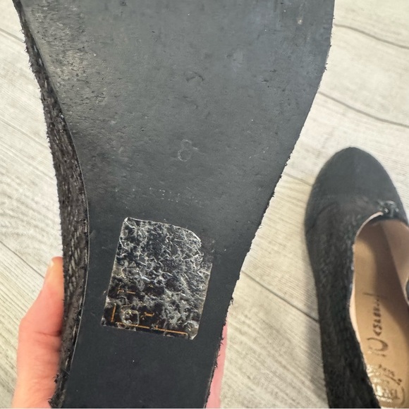 Jeffrey Campbell Black Snakeskin Bootie Platforms - Picture 7 of 7